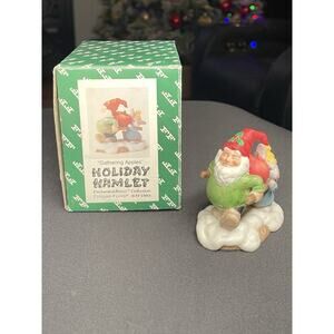 Vintage Fitz and Floyd Holiday Hamlet Gathering Apples Enchanted Forest Figurine